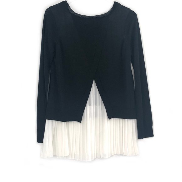 FEVER Mixed Media Accordion Pleat Tunic #UU3 - Picture 3 of 6